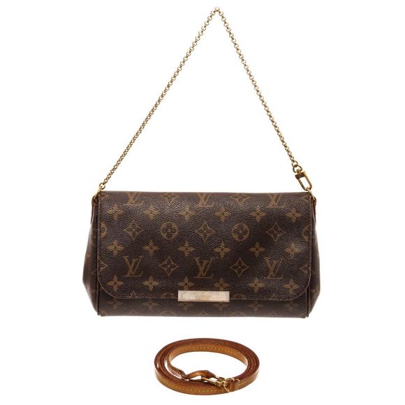 Louis Vuitton Brown Monogram Canvas Favorite MM Crossbody Flap Bag - Picture 1 of 6